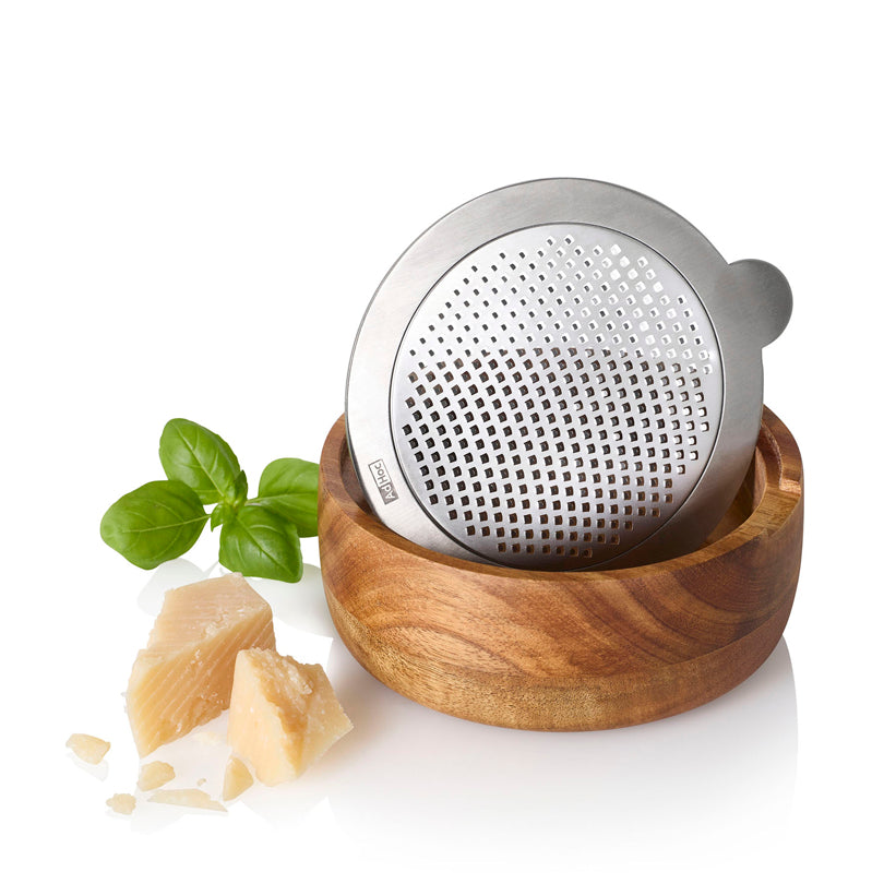 Grattugia con taglio fine "CutnServe" e recipiente di raccolta cm Ø13,3x5