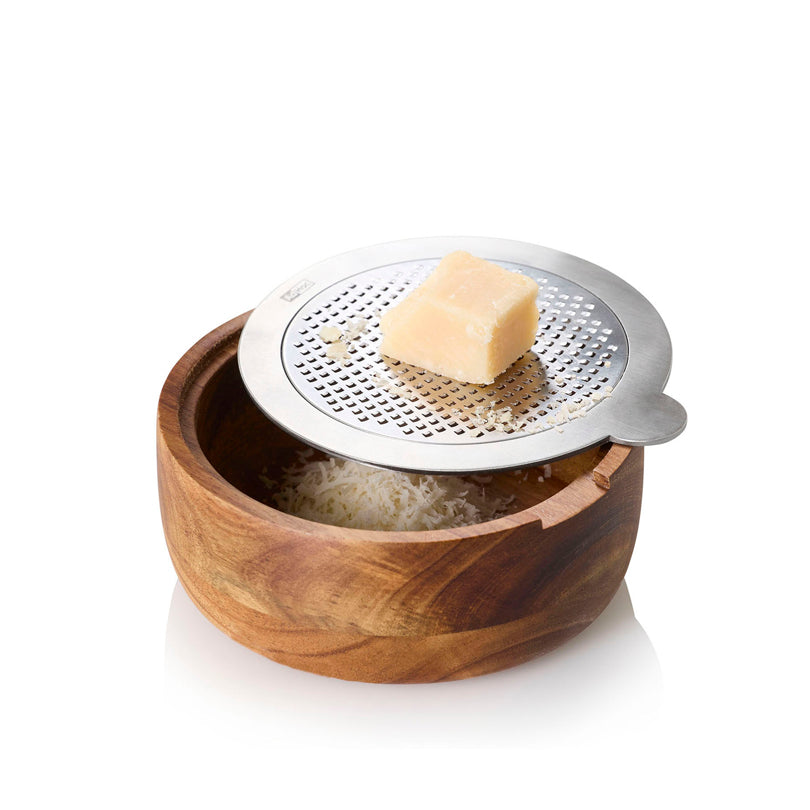 Grattugia con taglio fine "CutnServe" e recipiente di raccolta cm Ø13,3x5