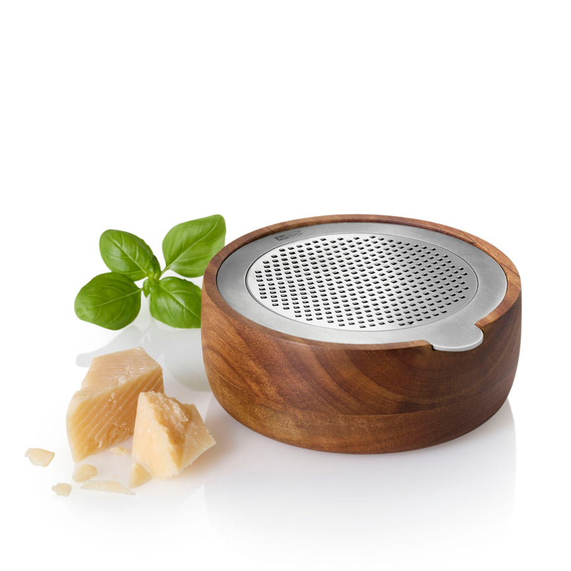 Grattugia con taglio fine "CutnServe" e recipiente di raccolta cm Ø13,3x5