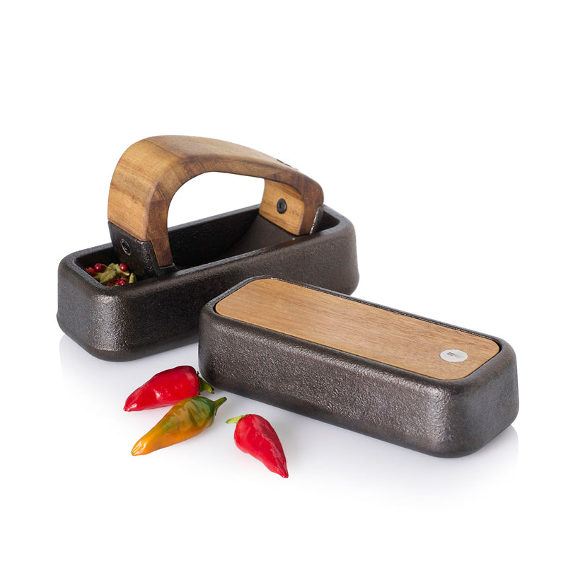 Mortaio rettangolare "Rocca" cm 17x7,2x10,7