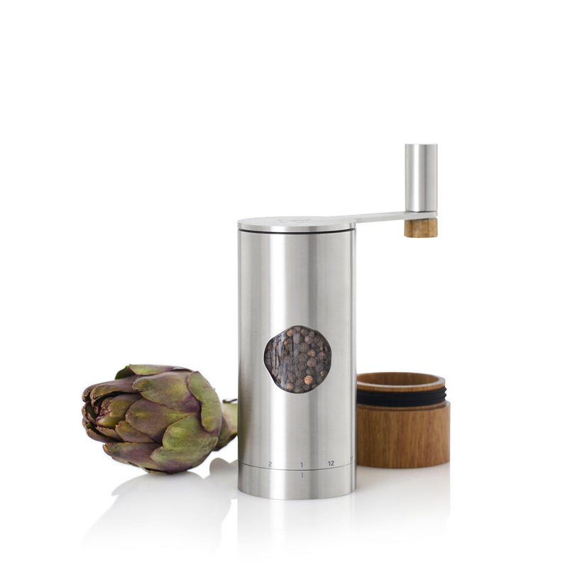 Macina a manovella "PowerMill", per pepe o sale cm Ø6x20