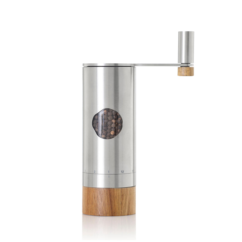 Macina a manovella "PowerMill", per pepe o sale cm Ø6x20