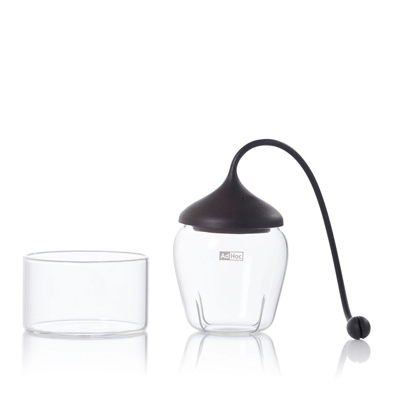 Infusore per tè "Fusion" con base di appoggio in vetro cm Ø6x7