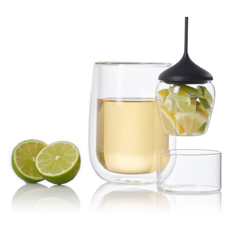 Infusore per tè "Fusion" con base di appoggio in vetro cm Ø6x7