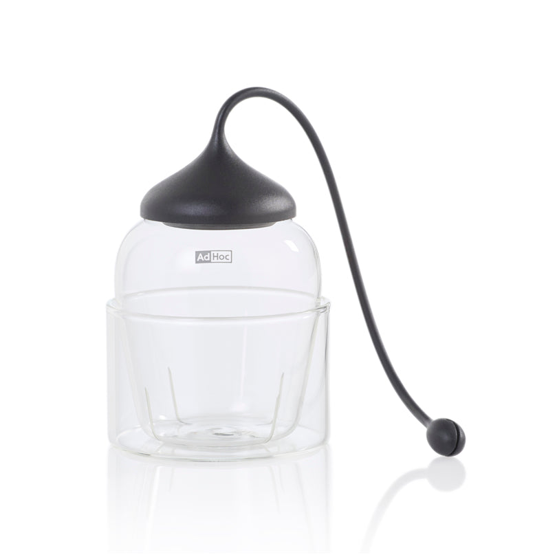 Infusore per tè "Fusion XL" con base di appoggio in vetro cm Ø7x11,5