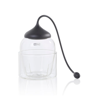 Infusore per tè "Fusion XL" con base di appoggio in vetro cm Ø7x11,5