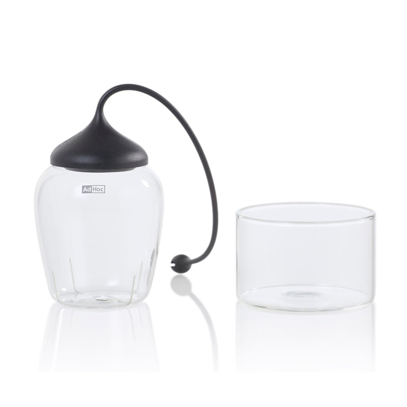 Infusore per tè "Fusion XL" con base di appoggio in vetro cm Ø7x11,5