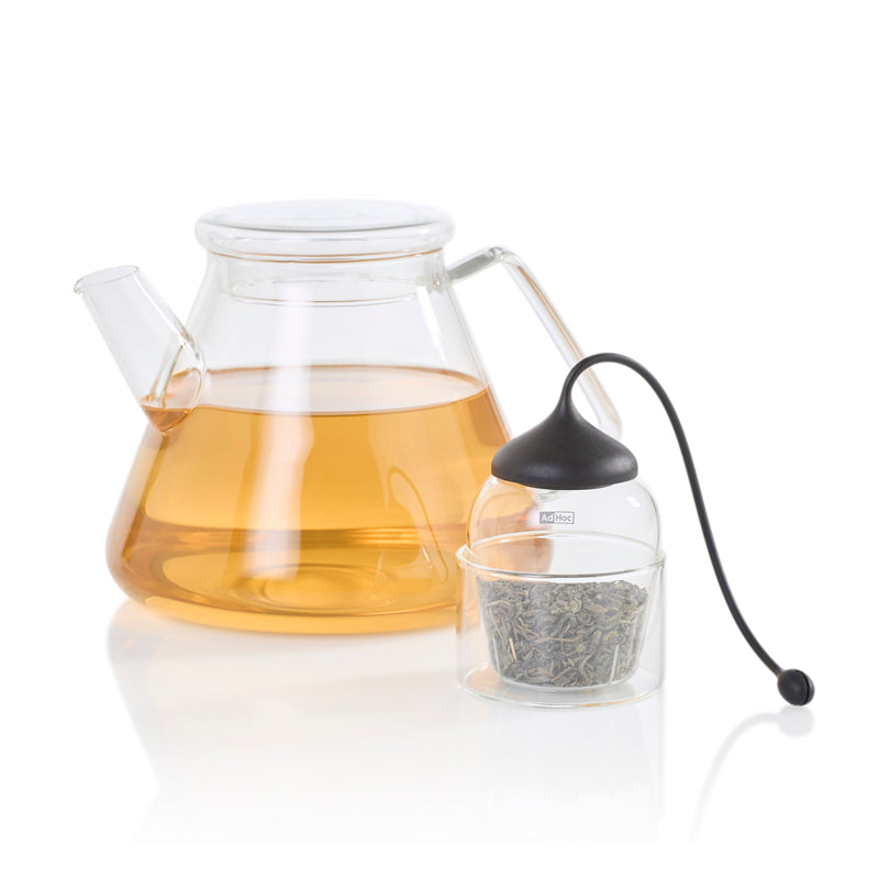 Infusore per tè "Fusion XL" con base di appoggio in vetro cm Ø7x11,5
