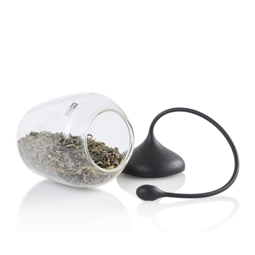 Infusore per tè "Fusion XL" con base di appoggio in vetro cm Ø7x11,5