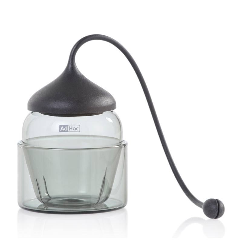 Infusore per tè "Fusion" con base di appoggio in vetro cm Ø7x7