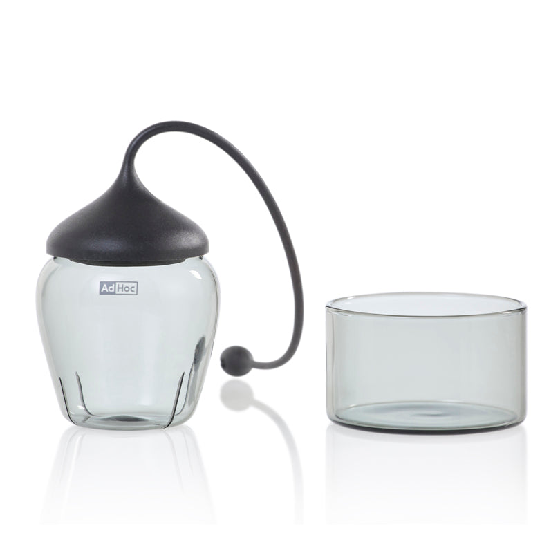 Infusore per tè "Fusion" con base di appoggio in vetro cm Ø7x7