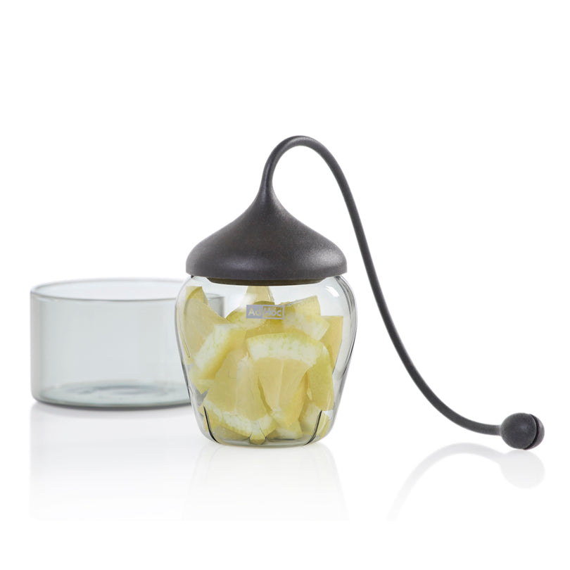 Infusore per tè "Fusion" con base di appoggio in vetro cm Ø7x7