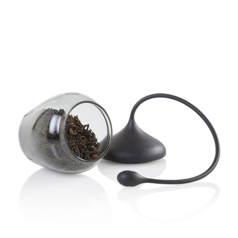 Infusore per tè "Fusion" con base di appoggio in vetro cm Ø7x7