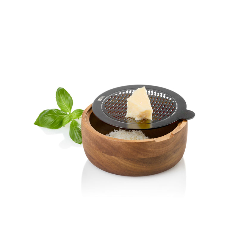 Grattugia con taglio fine "CutnServe" e recipiente di raccolta cm Ø12,5x5