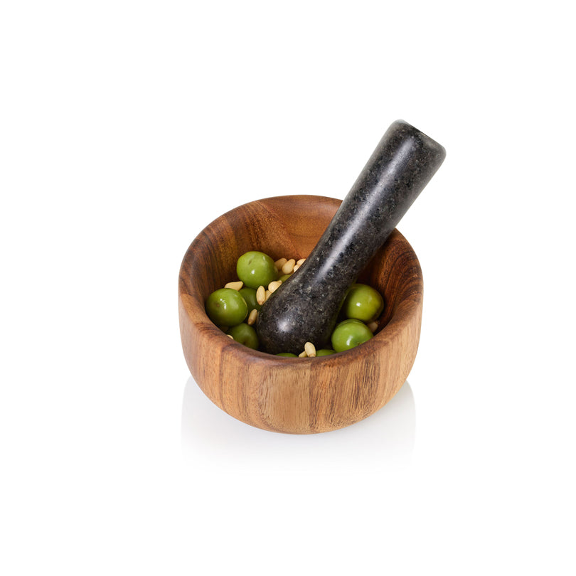 Mortaio con pestello "Taru" cm Ø13x6