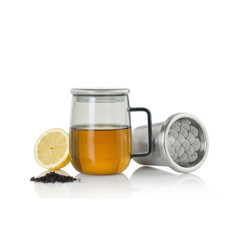 Bicchiere tè con infusore "Yuna" ml 560/cm Ø9x12,5