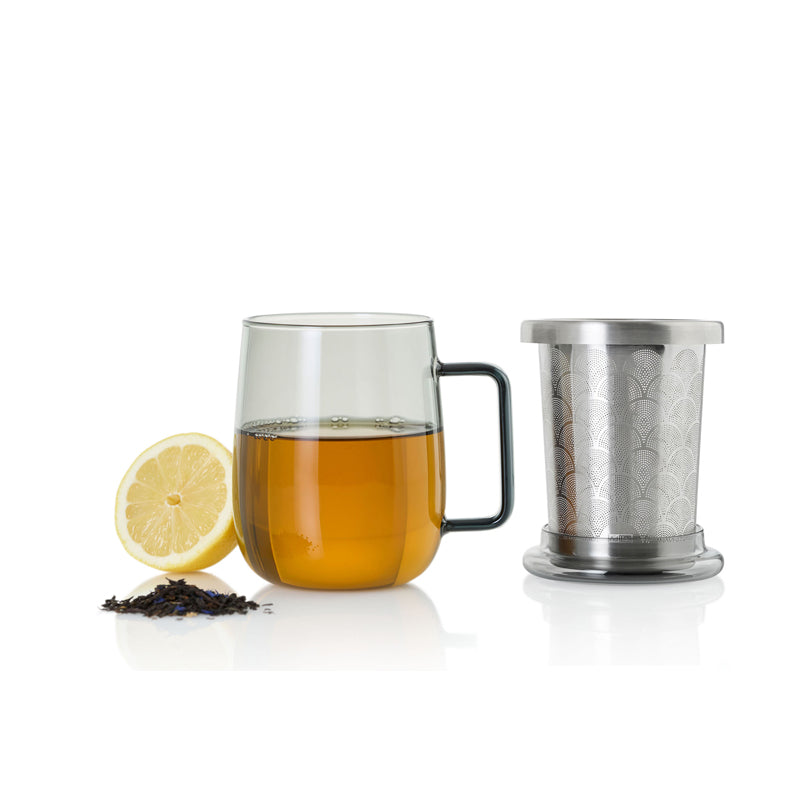 Bicchiere tè con infusore "Yuna" ml 560/cm Ø9x12,5