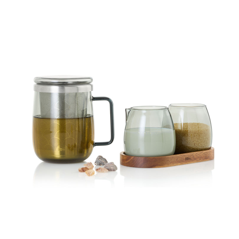 Bicchiere tè con infusore "Yuna" ml 560/cm Ø9x12,5