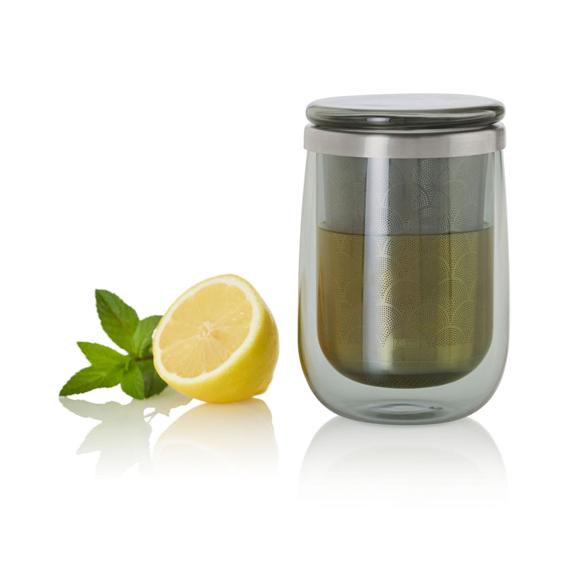 Bicchiere tè con infusore "Fusion Glass" cl 40/cm Ø9x13,5