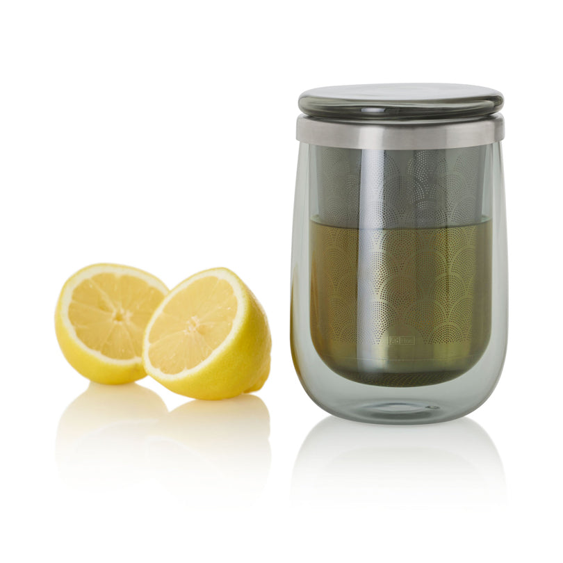 Bicchiere tè con infusore "Fusion Glass" cl 40/cm Ø9x13,5