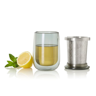 Bicchiere tè con infusore "Fusion Glass" cl 40/cm Ø9x13,5