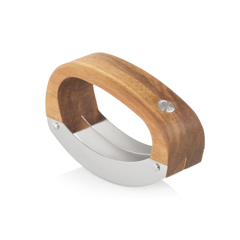 Mezzaluna "RoccaVerde" con tagliere cm 18x18x10,5