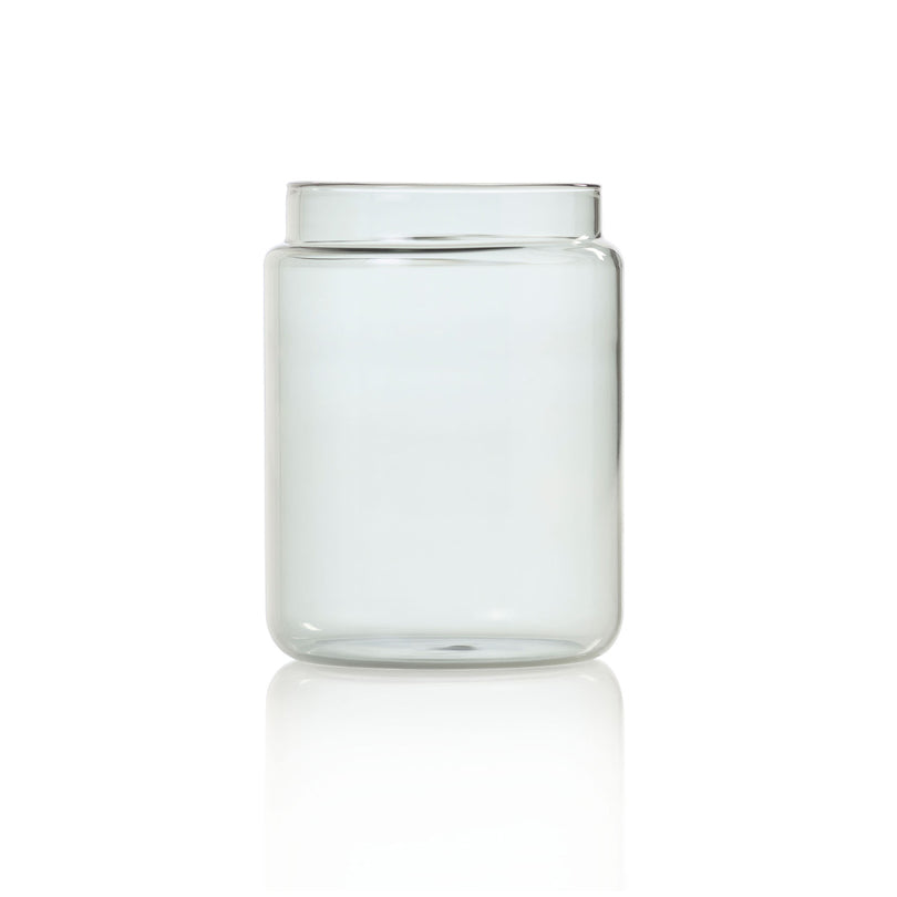 Barattolo tondo "PureJar" con coperchio in acacia ml 800/cm Ø10x14