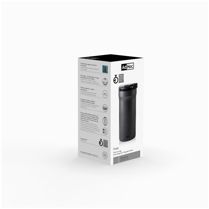 Tazza termica/Travel mug "Pulse", a doppia parete ml 350/cm Ø8x16