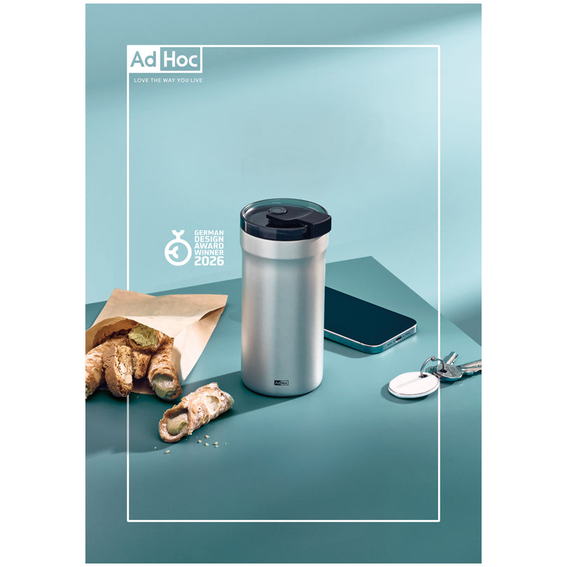 Tazza termica/Travel mug "Pulse", a doppia parete ml 350/cm Ø8x16