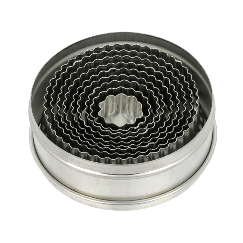 Stampini festonati 9 pezzi in scatola CM Ø2-7,5