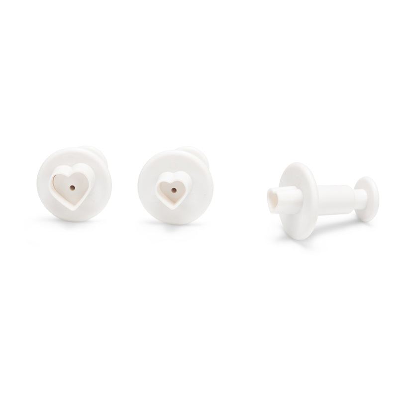 Set stampino per fondente intercambiabile Herz 3 pezzi cm 2/3,7