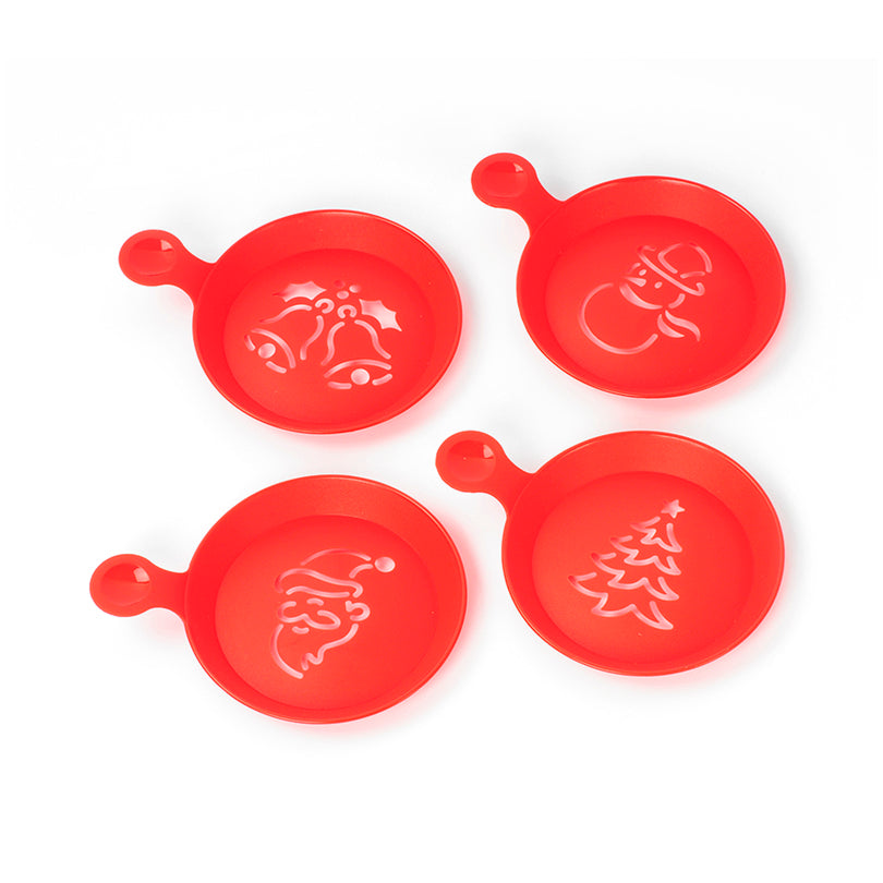 Stencil decorazioni Xmas 4 pezzi cm  10x2