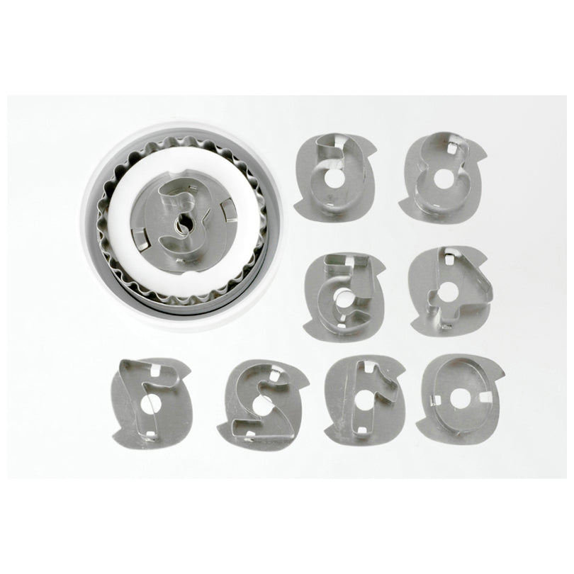 Stampino con espulsore Cifre 10 pezzi cm  5,5/cm  7x12,5