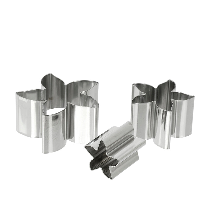 Stampino per marzapane Fiore 3 pezzi assortiti cm  2/3/4x2