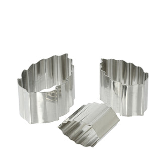 Stampino per marzapane Foglia di rose 3 pezzi assortiti cm  2,5/3,5/4,5x2