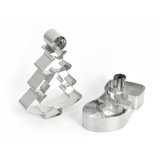 Stampini Xmas Glass Cookie set di 2 pezzi assortiti cm  12x7x2,5/13x9x2,