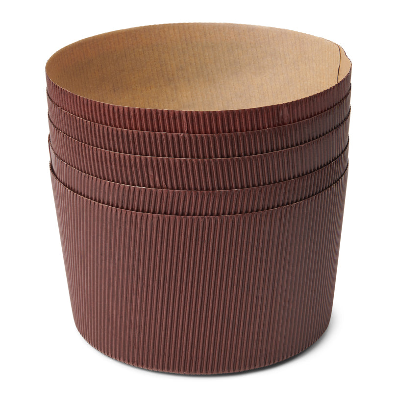 Stampo Panettone, confezione 5 pezzi cm Ø16x11