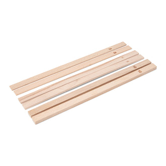 Spessori di legno per frolla, 3 misure - confezione 6 pezzi cm 35