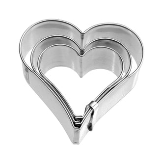Stampino Cuore, confezione assortita da 3 pezzi cm Ø4/5/6