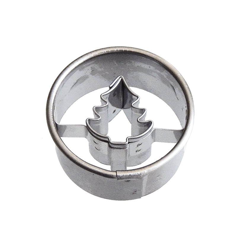 Stampino tondo con albero natale cm Ø4