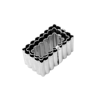 Stampino Rettangolo ondulato, confezione assortita da 3 pezzi cm 3/4/5