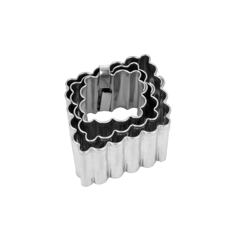 Stampino Rombo ondulato, confezione assortita da 3 pezzi cm Ø2,5/3,5/4,5