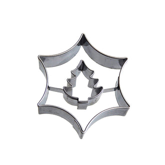 Stampino Stella a 6 punte con albero cm Ø5,5x1,6