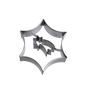 Stampino Stella a 6 punte con stella cometa cm Ø5,5x1,6