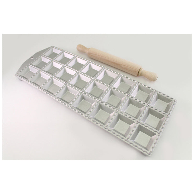 Raviolatore quadro grande 24 posti con rullo cm 3,8x3,8/14,5x39