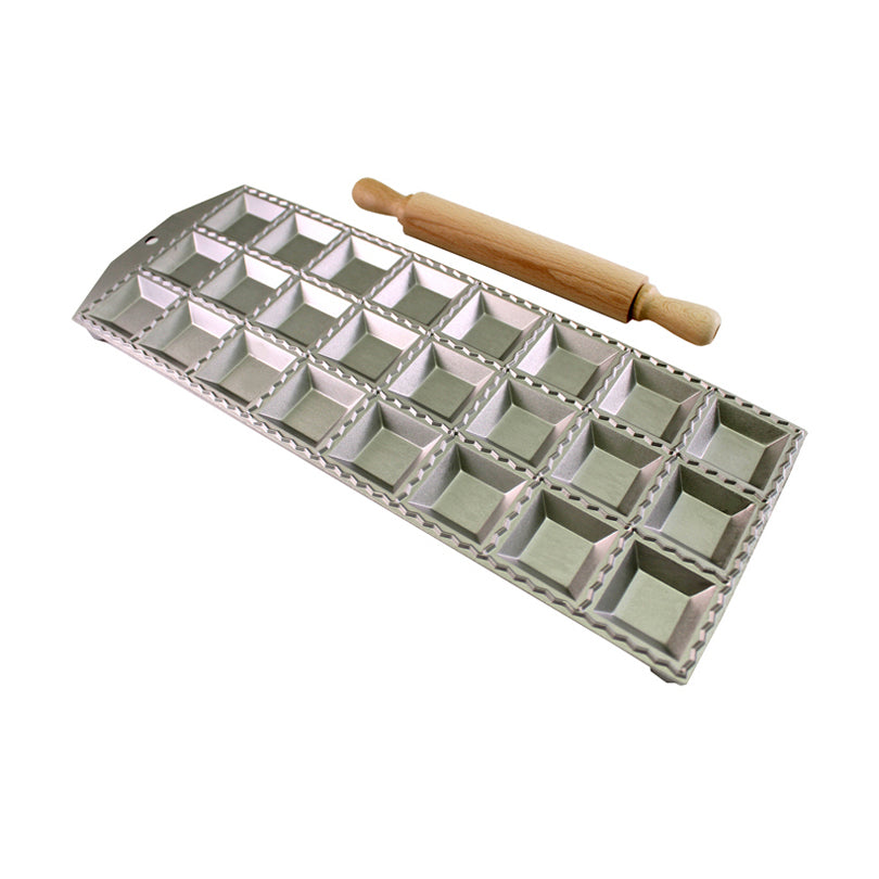 Raviolatore quadro grande 24 posti con rullo cm 3,8x3,8/14,5x39