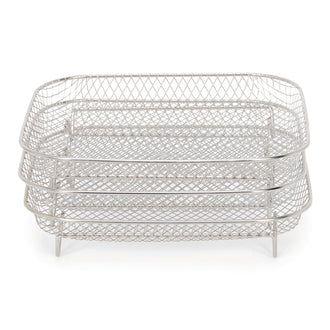 Cestello quadrattato per friggitrice ad aria calda, confezione 3 pezzi cm 20x20x4,5