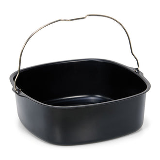 Stampo torta quadrato con maniglia, adatto per friggitrice ad aria calda cm 21x21x7