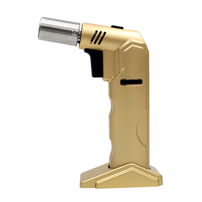 Bruciatore a gas per creme-brulee' "Chef Torch" con supporto d'appoggio cm 13x5x16,5