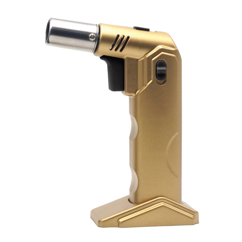 Bruciatore a gas per creme-brulee' "Chef Torch" con supporto d'appoggio cm 13x5x16,5